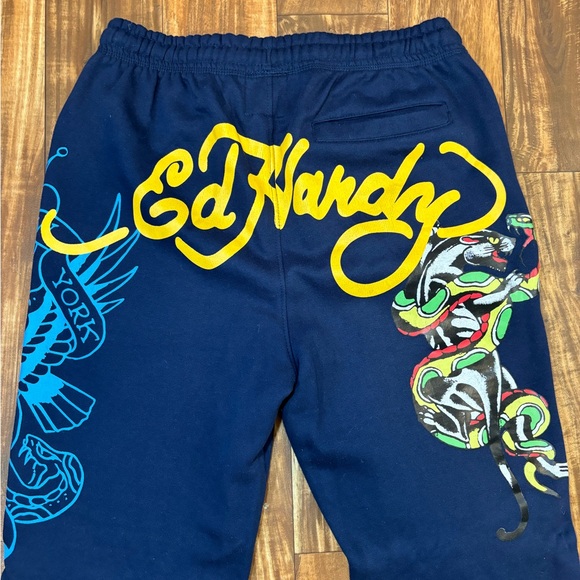 Ed Hardy Kids Dark Blue Graphic Sweatpants - Picture 2 of 12
